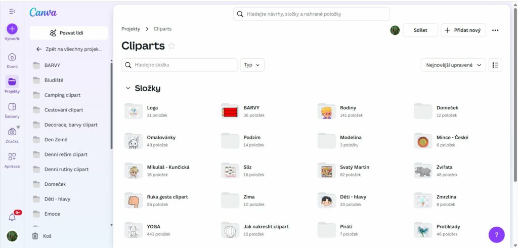 jak mít v canvě pořádek
