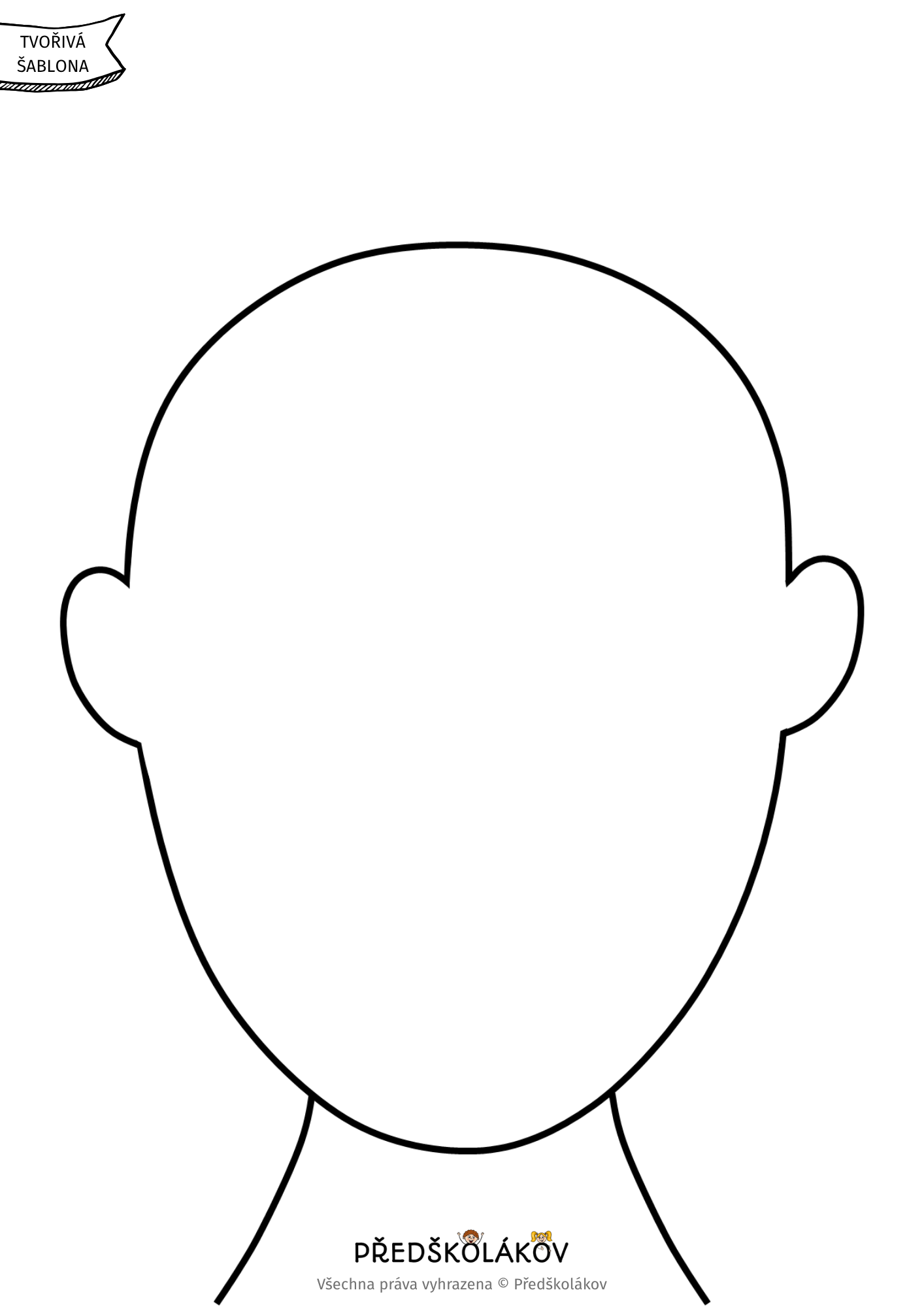 Hlava - tvořivá šablona