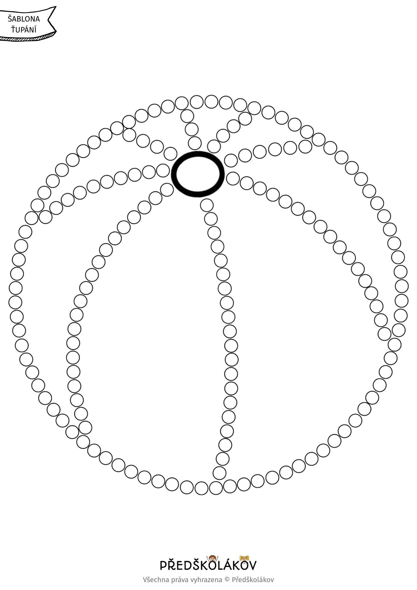 míč - tečkovací šablona