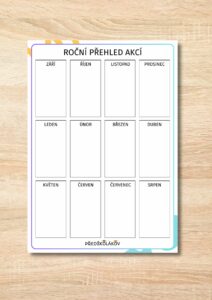 roční přehled akcí
