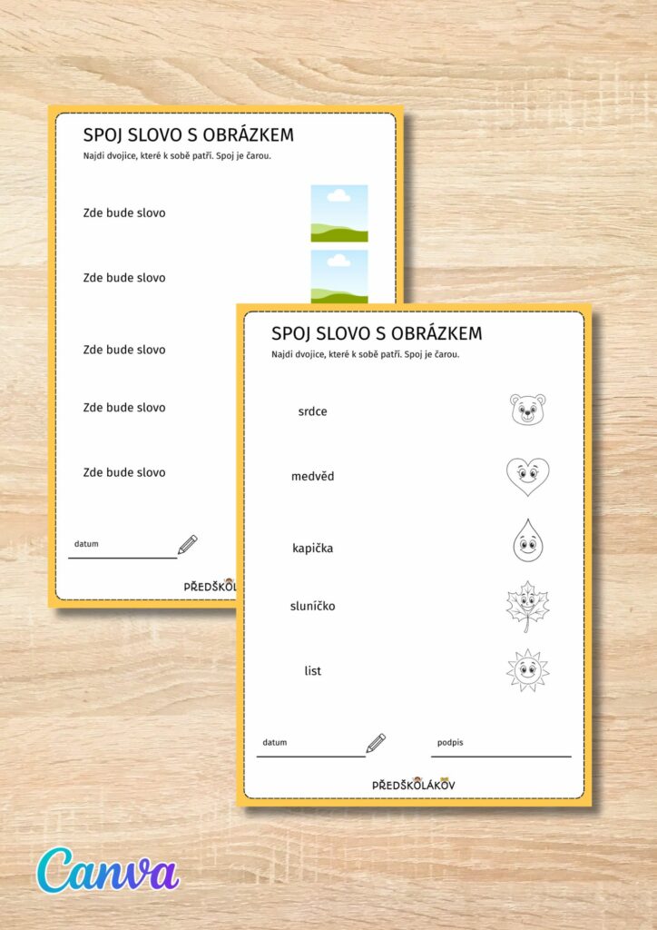 Spoj slovo a obrázek