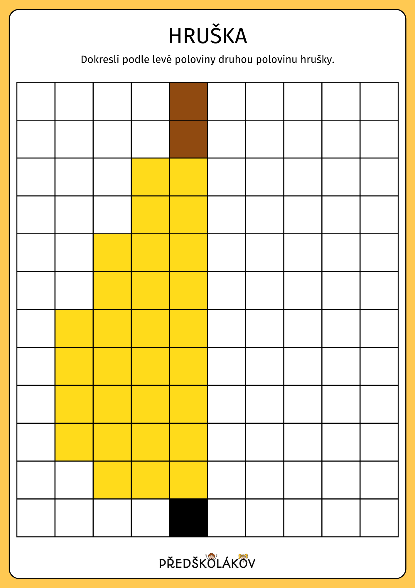 Hruška - osová souměrnost