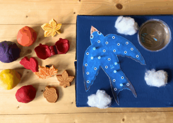 Sensory play pro děti na téma „Vlaštovky, už je čas!“