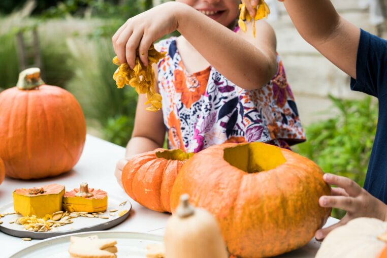 šumící dýně podzimní sensory play pro děti