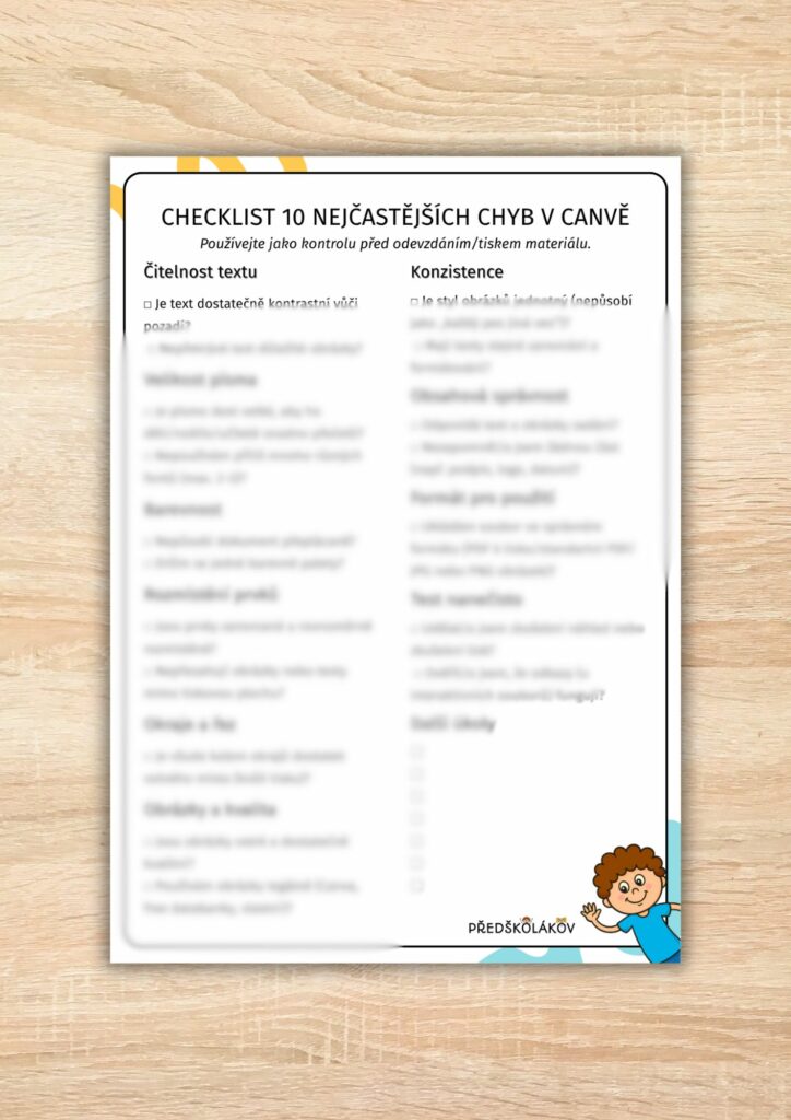 Checklist 10 nejčastějších chyb v Canvě