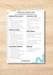 checklist na začátek roku pro učitele mš