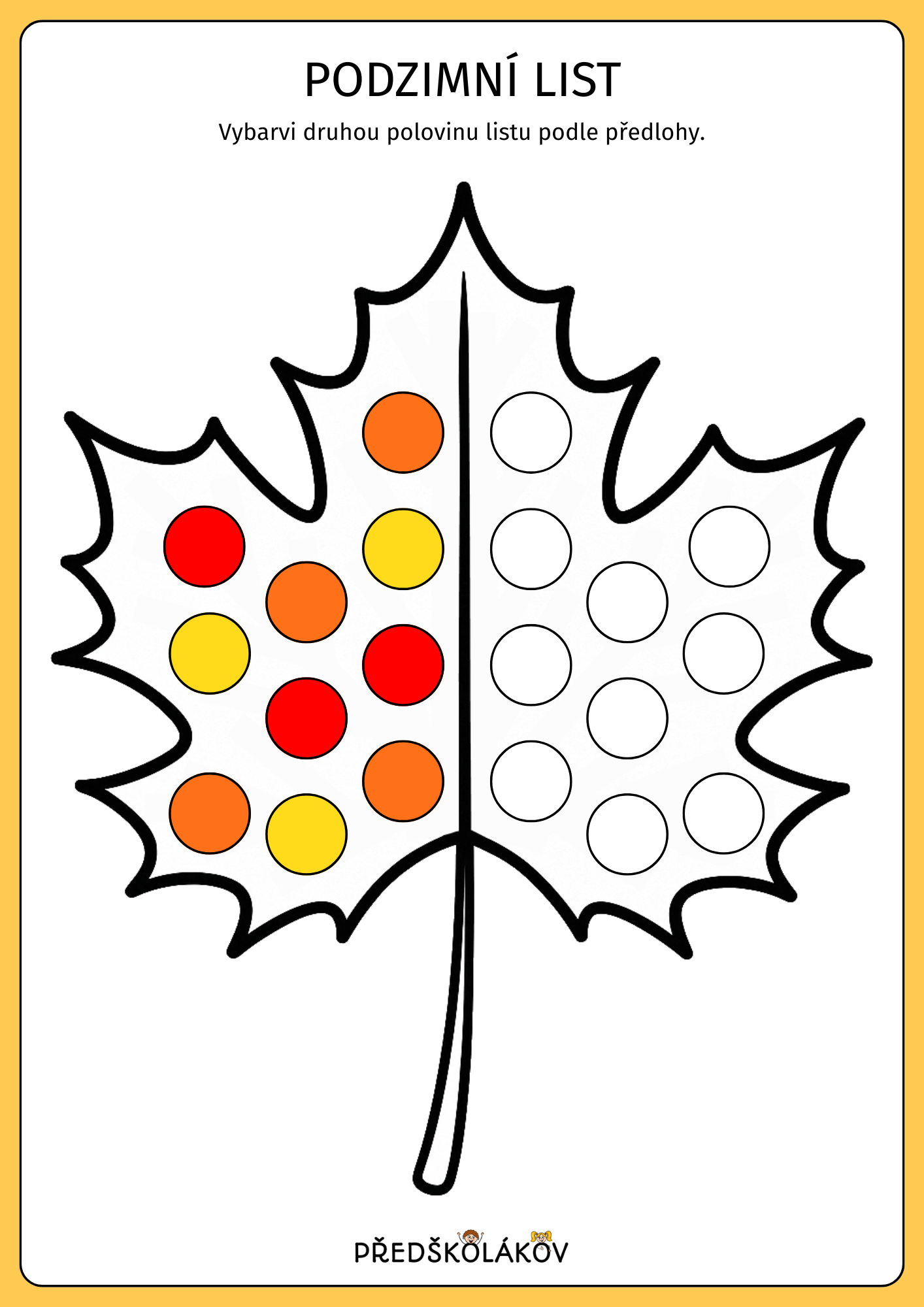 List - osová souměrnost