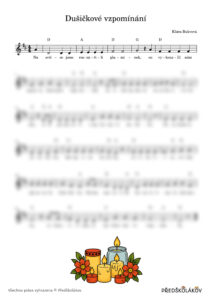 Písnička Dušičkové vzpomínání