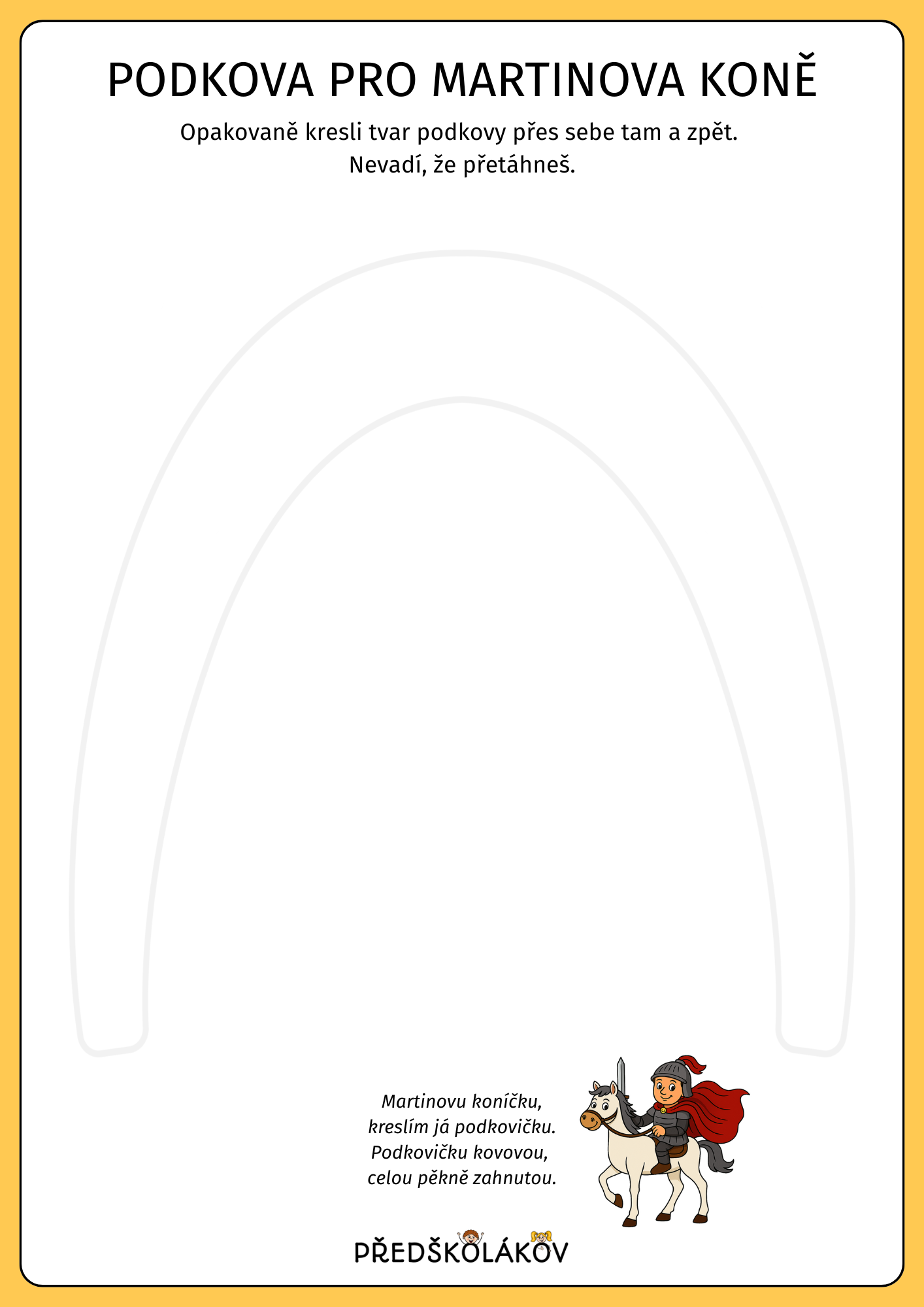 Podkova - grafomotorika