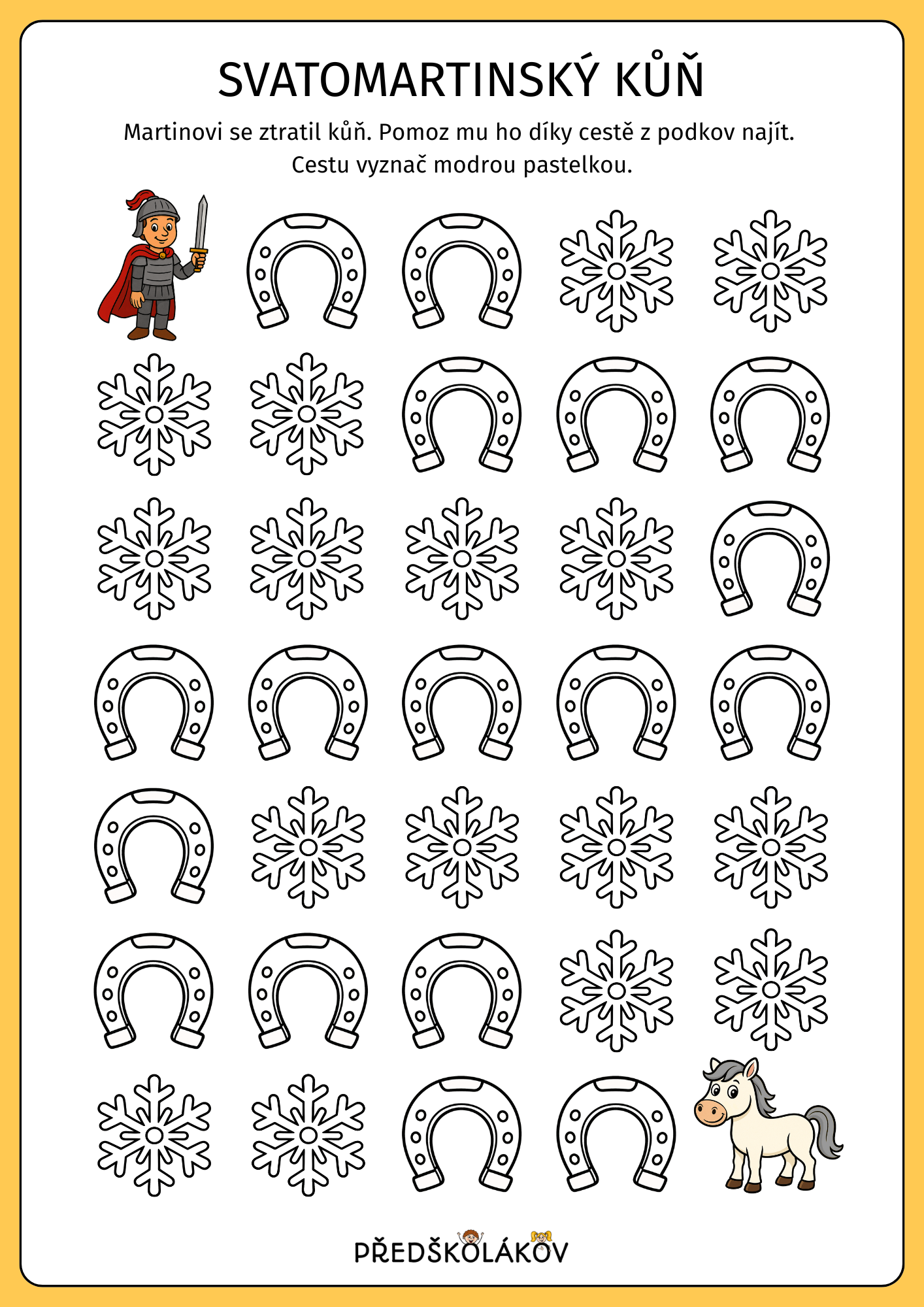 Svatomartinský kůň - zrakové vnímání