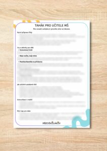 tahák pro učitele mš