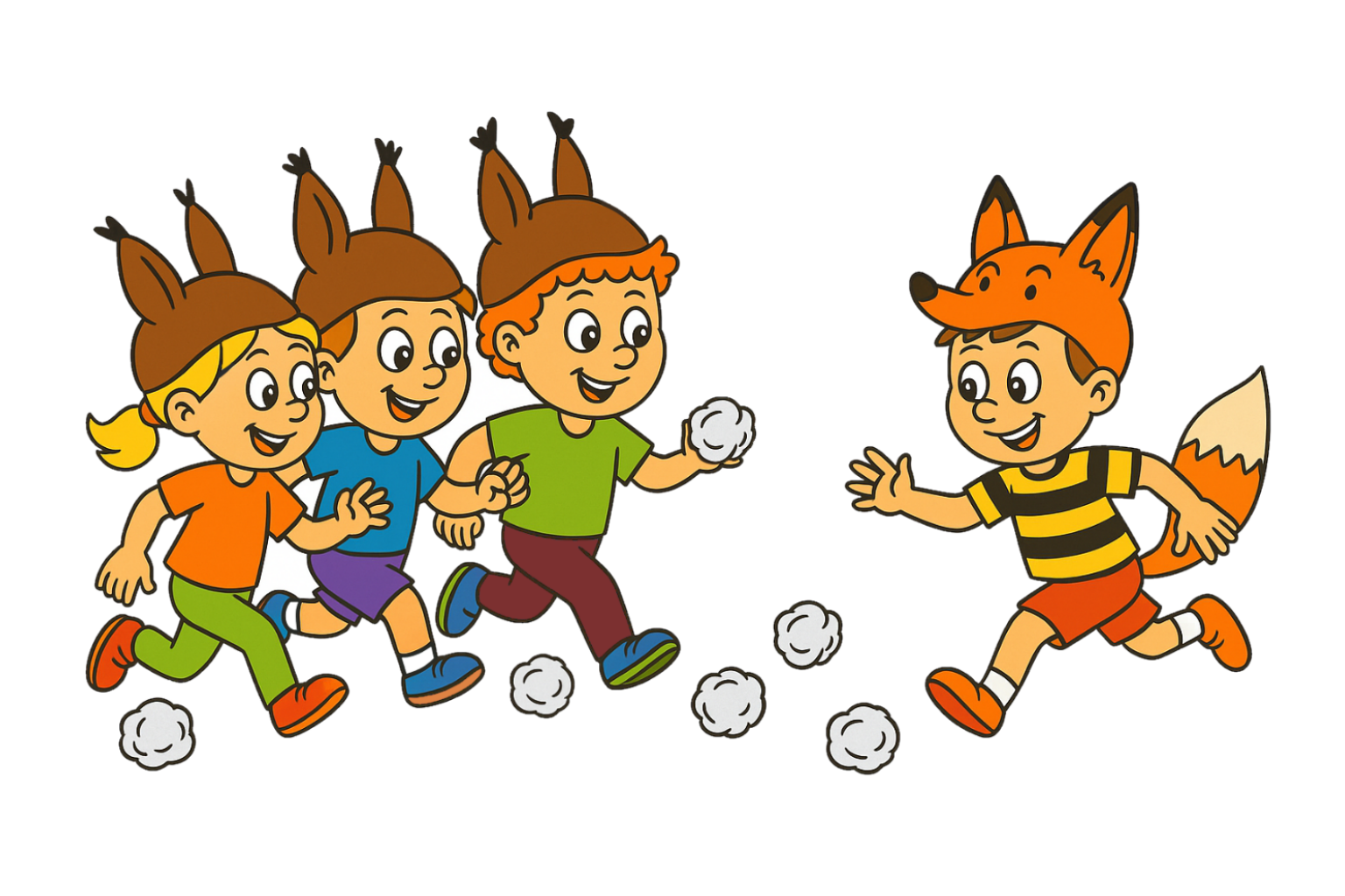 hra: veverky a hladová liška