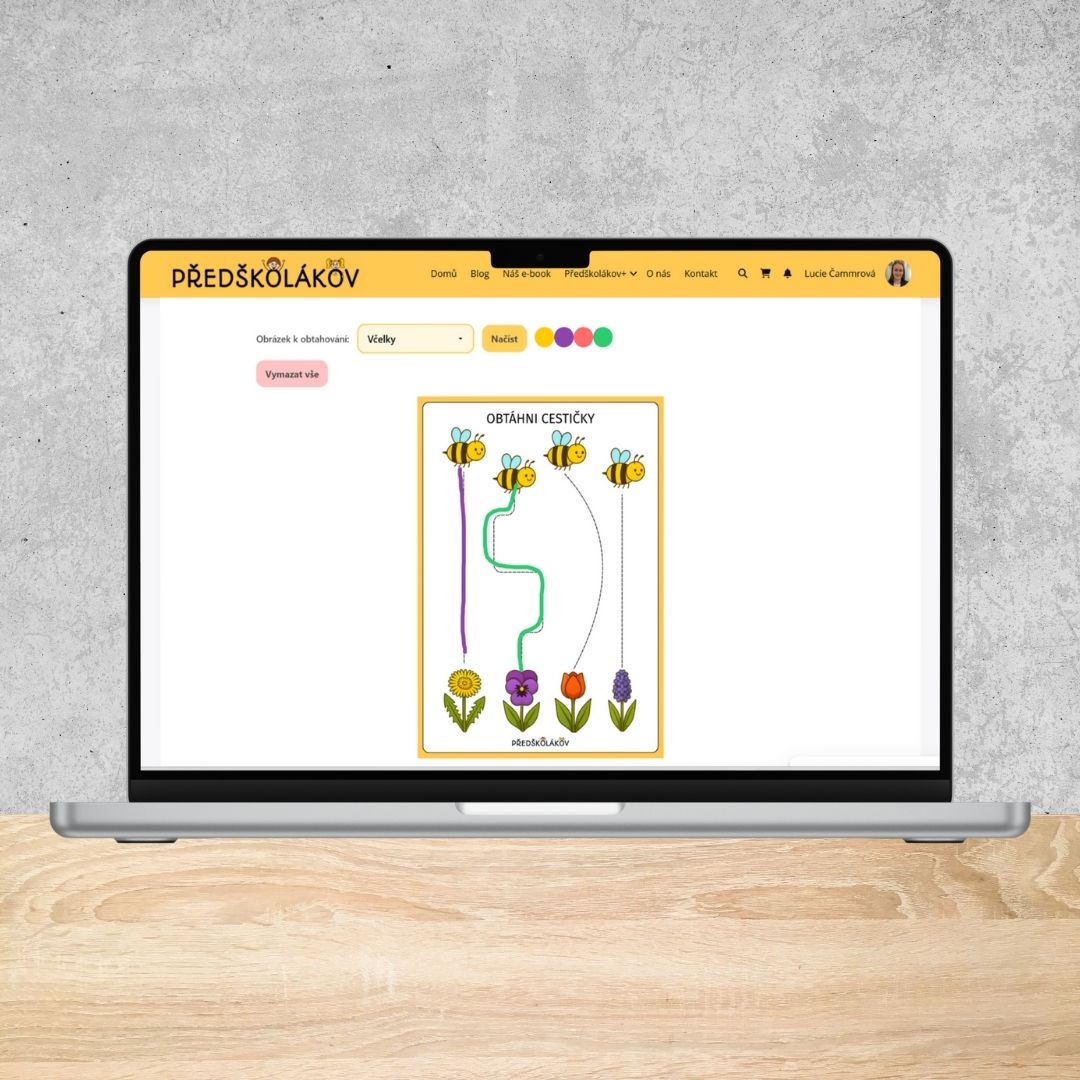 grafomotorika interaktivní aktivita