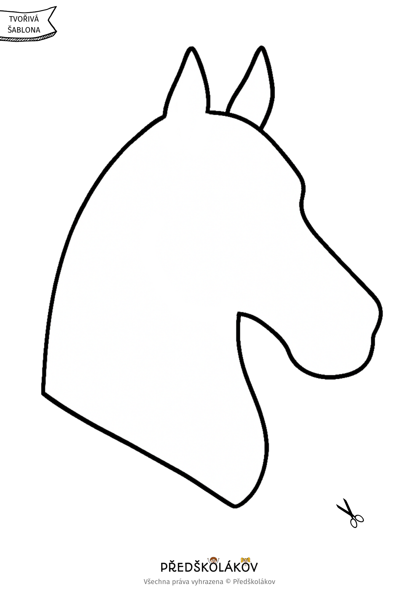 šablona koně na svatého martina